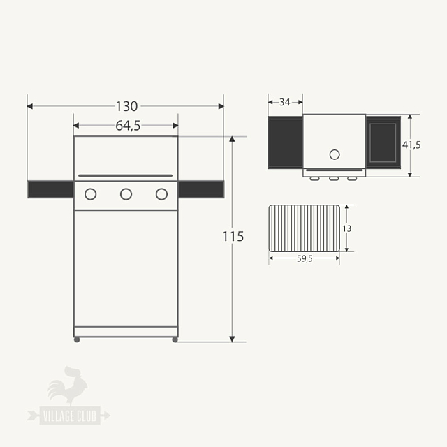 гриль газовый weber spirit s-320 premium gbs, нерж. сталь