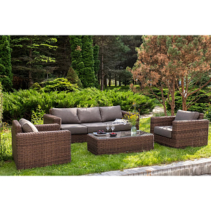 Лаунж-зона 4SIS Боно, цвет коричневый, садовая мебель