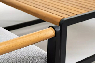 Лаунж зона из алюминия Joygarden Maya XL Цвет: темный графит, садовая мебель