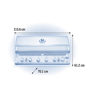 Встраиваемый газовый гриль Napoleon BIG-44 для сада