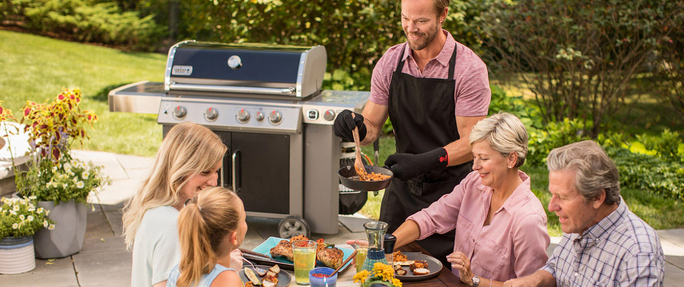 гриль газовый weber genesis ii ep-435 gbs, черный