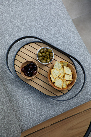 Лаунж зона (диван и парные столики) Brafritid Gotland антрацит/серый, алюминий, садовая мебель