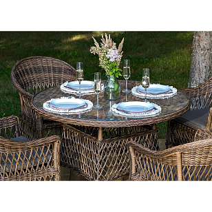 Обеденная группа 4SIS Дольче, цвет коричневый, садовая мебель