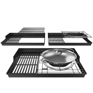 Вок Weber Crafted со вставкой для приготовления на пару для сада