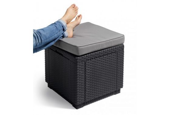 Пуф Keter Cube графит 