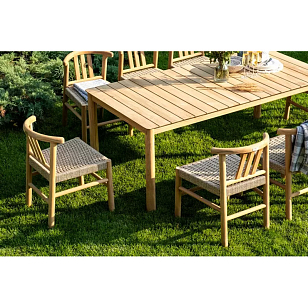Обеденная группа из тика Joygarden Bungalow для дачи Обеденная группа из тика Joygarden Bungalow, садовая мебель