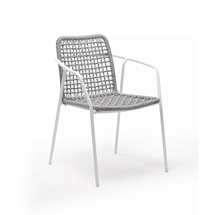 Стул 4SIS Тунис из роупа, цвет серый, садовая мебель