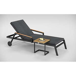 Шезлонг Gardenini Premium Sogno S Карбон / Темно-серый, садовая мебель