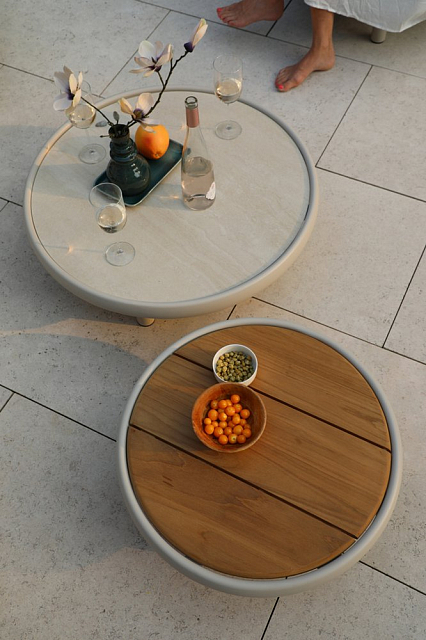 Лаунж зона (диван и парные столики) Brafritid Gotland бежевый, алюминий 