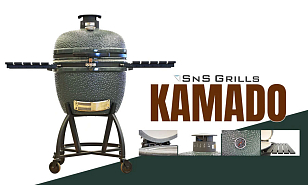 керамический slow ‘n sear kamado gen 2, 57 см (без аксессуаров sns) для дачи