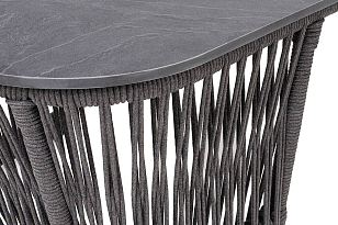 Журнальный стол 4SIS Лугано, темно-серый муар, столешница серый гранит, садовая мебель