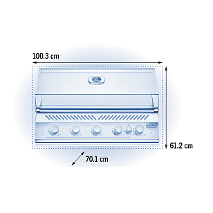 Встраиваемый газовый гриль Napoleon BIG-38 для сада