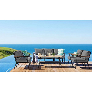 Лаунж зона Joygarden Concorde XL темный графит для дачи Лаунж зона Joygarden Concorde XL темный графит, садовая мебель