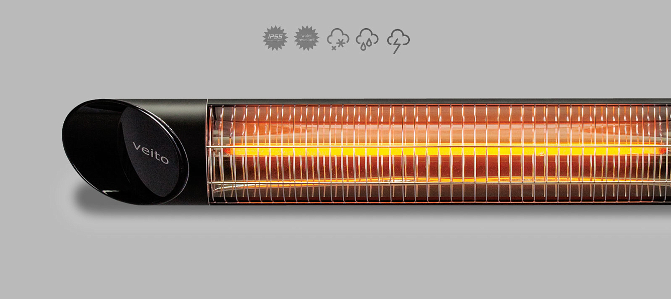 Уличный электрический обогреватель Veito Blade Black 