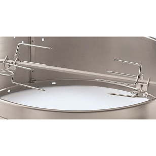 Вертел с двумя зажимами, экраном и электромотором для угольных грилей Napoleon 22K для сада