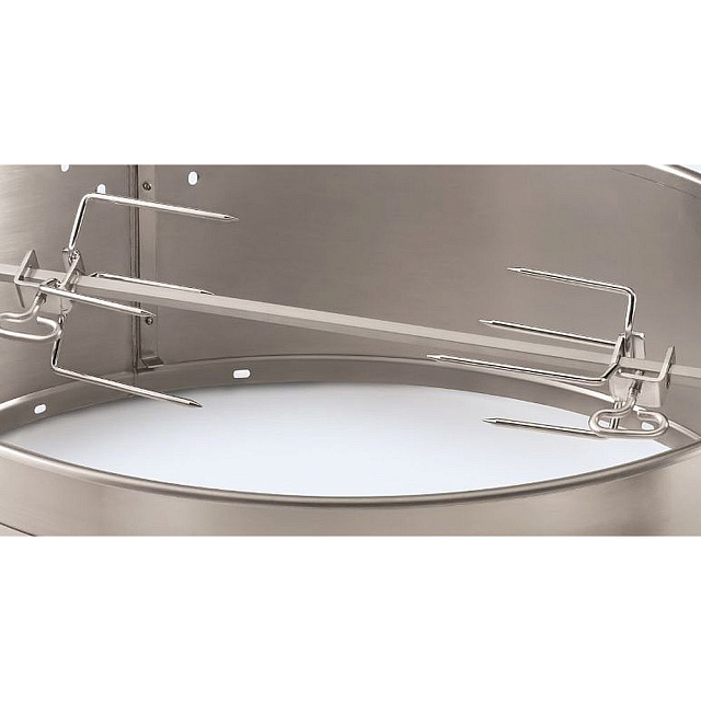 Вертел с двумя зажимами, экраном и электромотором для угольных грилей Napoleon 22K