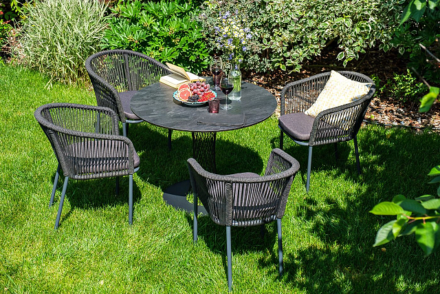 Обеденный стол 4SIS Диего Ø120 Цвет: серый гранит 