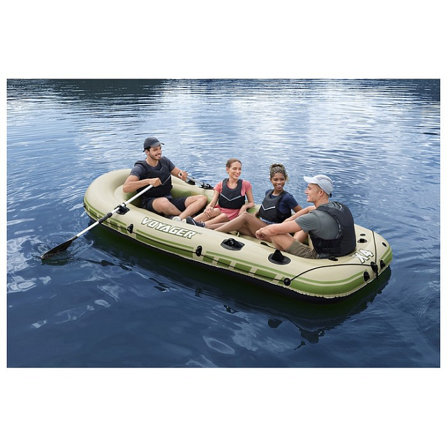 Лодка 4-местная Bestway Voyager X4 350 х 145 для серфинга