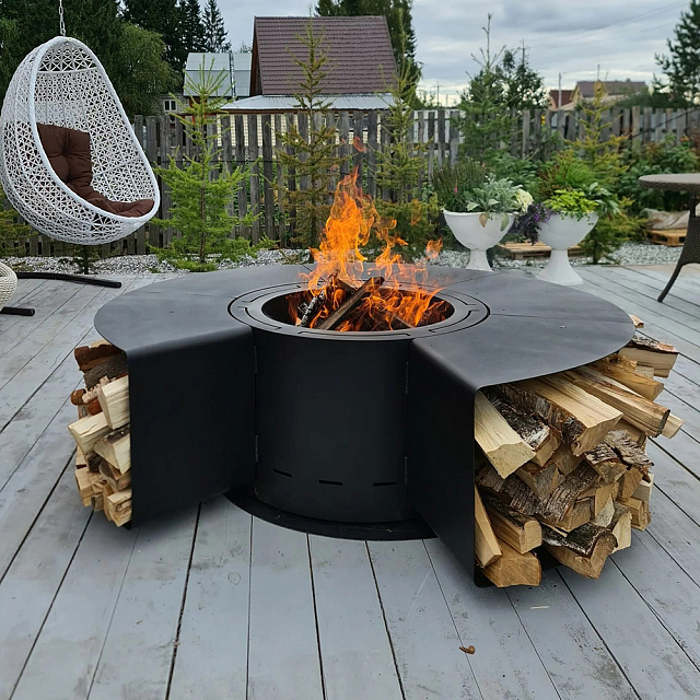 Гриль-очаг Elbrus Home Альпы Ø130 (Термостойкая эмаль)