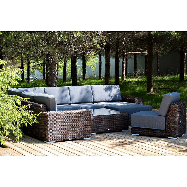 Модуль диванный правый 4SIS Капри, цвет коричневый 