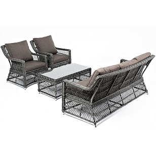 Лаунж зона 4SIS Гранд Латте, цвет графит для дачи Лаунж зона 4SIS Гранд Латте, цвет графит, садовая мебель