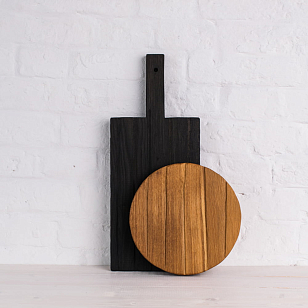 Набор разделочных досок Fuga "Поле" вытянутая + круглая Цвет: тёмный + светлый, товары для загородного дома