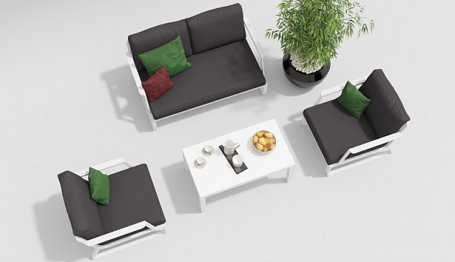 Лаунж зона Gardenini Voglie Белый / Антрацит 