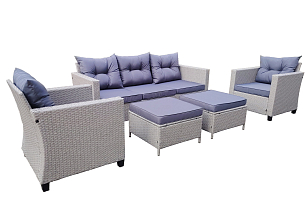 Лаунж-зона 4SIS Бостон, цвет серый, садовая мебель