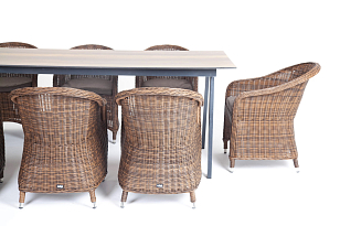 Обеденная группа 4SIS Рио на 10 персон, цвет коричневый, садовая мебель