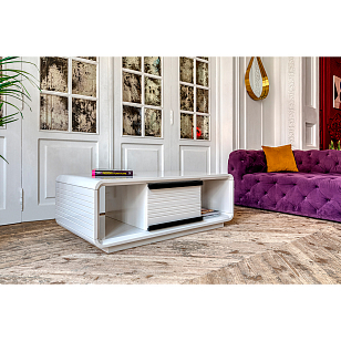 Столик-тумба журнальный Paoli Velvet Цвет: серый беж, товары для загородного дома