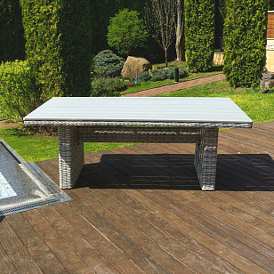 Лаунж стол Lite Venezia 180 серый, садовая мебель