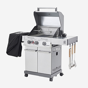 газовый гриль primeliner s class 3b deluxe стальной