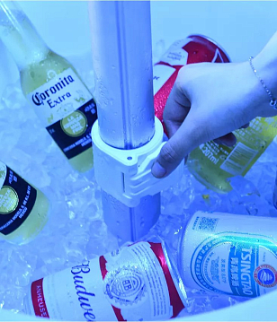 Стол мини-бар пластиковый Tagliamento Belle тортора, садовая мебель