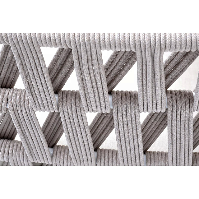 Кресло 4SIS Диего, основание дуб, каркас светло-серый шагрень, роуп бежевый, ткань бежевая 15052 