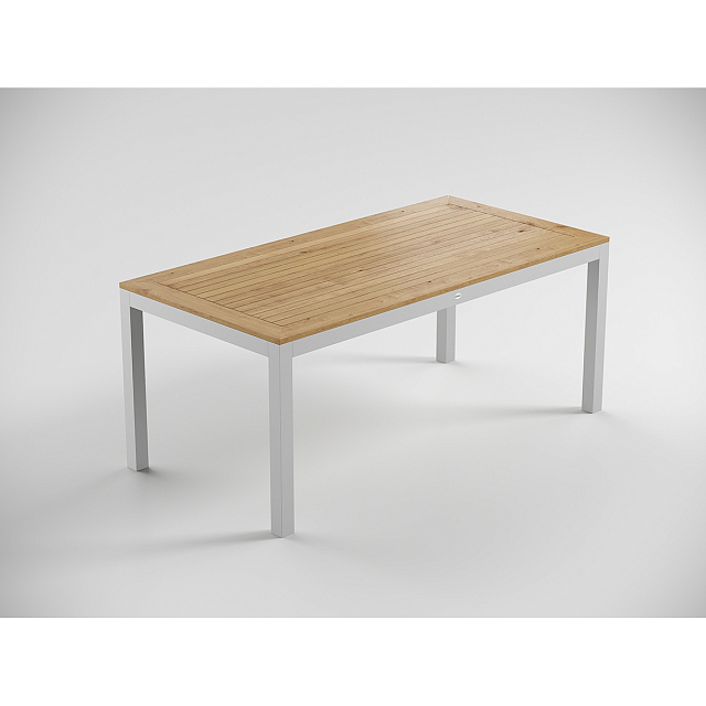 Обеденная зона Gardenini Premium Bella 180 Белый / Бежевый со стульями Calma S 