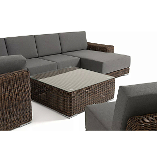 Лаунж-зона трансформирующаяся 4SIS Капри, цвет коричневый для дачи Лаунж-зона трансформирующаяся 4SIS Капри, цвет коричневый, садовая мебель