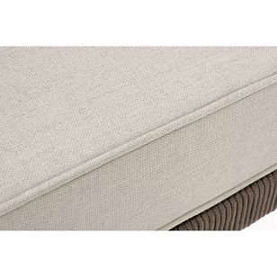 Модуль угловой 4SIS Канны, каркас коричневый (RAL8016) муар, роуп коричневый, ткань бежевая 035, садовая мебель