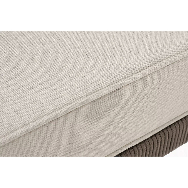 Модуль угловой 4SIS Канны, каркас коричневый (RAL8016) муар, роуп коричневый, ткань бежевая 035 