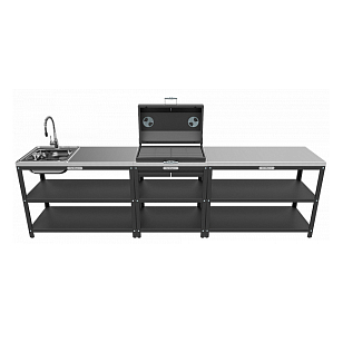 Стол-гриль Grillver с решеткой нержавеющей стали для сада