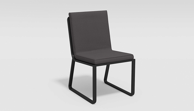 Обеденная зона Gardenini Malia 180 Карбон / Антрацит со стульями Voglie 