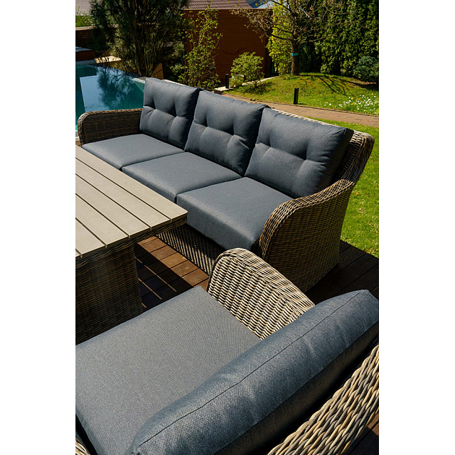 Лаунж зона Lite Venezia (2 дивана, 2 стола, 2 кресла) Цвет: коричнеый 