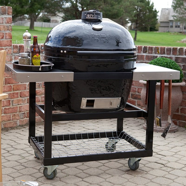 Стол-тележка со столешницами из нержавеющей стали для Primo Oval 400 (XL) и 300 (Family)