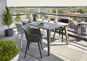 Стул Keter Akola графит для дачи Стул Keter Akola графит, садовая мебель