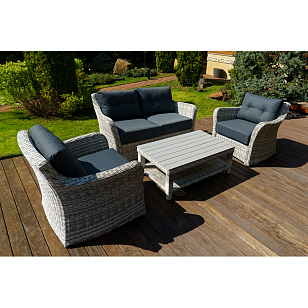 Стол кофейный Lite Venezia 180 серый, садовая мебель