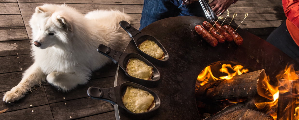 Дровяной гриль-очаг OFYR Classic 85-100 OCS с поленницей