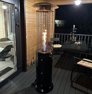 Уличный газовый обогреватель WWT 13D Pro Black mini, уличное оборудование