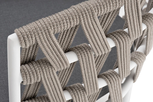 Стул 4SIS Диего из роупа Цвет: белый муар, серый меланж, серый 