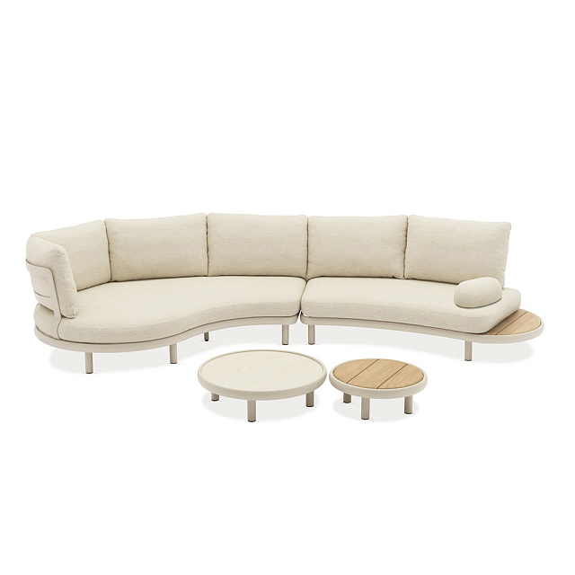 Лаунж зона (диван и парные столики) Brafritid Gotland бежевый, алюминий 