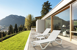 Шезлонг-лежак Papataya Wave Цвет: антрацит, садовая мебель