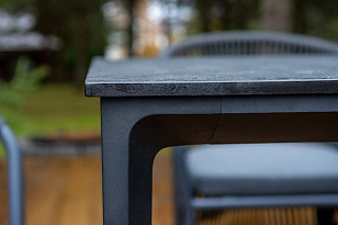 Обеденная группа 4SIS Романо на 6 персон, каркас темно-серый, роуп темно-серый, садовая мебель